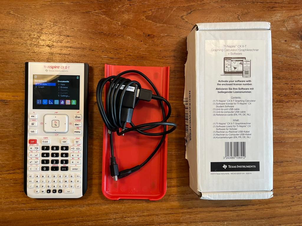 TI-nspire CX II-T grafische rekenmachine, Diversen, Rekenmachines, Ophalen of Verzenden, Grafische rekenmachine, Zo goed als nieuw