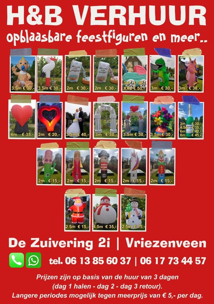 vele opblaasbare feestartikelen en meer huwelijk geboorte .., Ophalen, Zo goed als nieuw, Abraham of Sarah