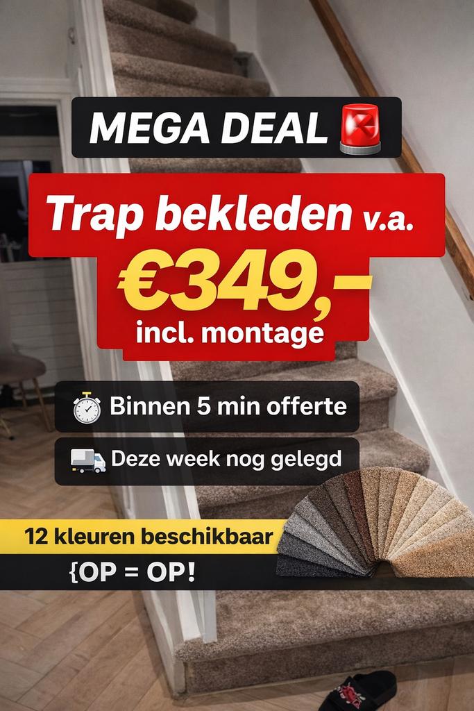 Trap bekleden Vanaf €349.-, Ophalen of Verzenden, Nieuw