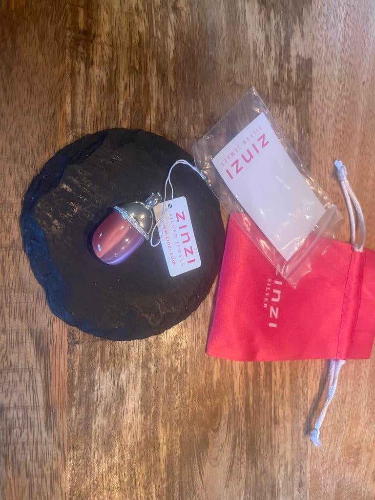 Zinzi hanger nieuw met roze steen en zilveren details, Sieraden, Tassen en Uiterlijk, Overige voorstellingen, Nieuw, Ophalen of Verzenden