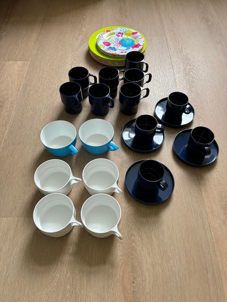 Camping servies en camping vuilnisbak, Ophalen of Verzenden, Gebruikt