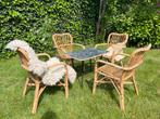 Rotan tuinset vintage rotan stoel met tafel rotan, Ophalen, Gebruikt, Stoel, 2 zitplaatsen