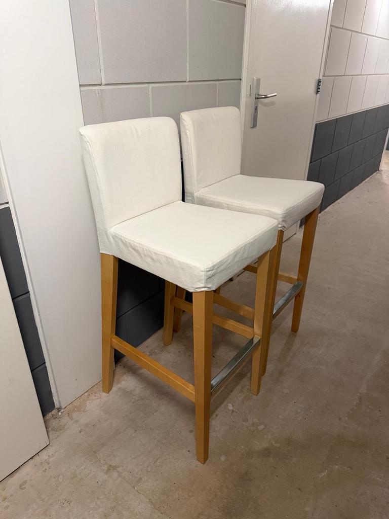 Set van 2 IKEA barkrukken (75 cm zithoogte) - Utrecht, Ophalen, Met voetsteun, 60 tot 90 cm, Zo goed als nieuw