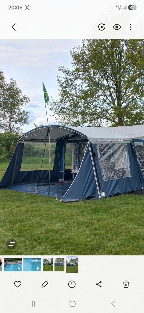 Voortentluifel maat 8 met frame en zijkanten, Caravans en Kamperen, Caravan accessoires, Ophalen of Verzenden, Gebruikt
