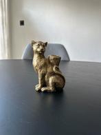 Gouden luipaard kandelaar voor dinerkaars, Ophalen of Verzenden, Goud