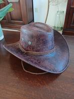 Bruine cowboyhoed met touw, Ophalen of Verzenden