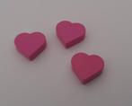 set van 3 NIEUWE lego ROZE HARTJES tegel 1x1FRIENDS / CITY, Verzenden, Nieuw, Complete set, Lego