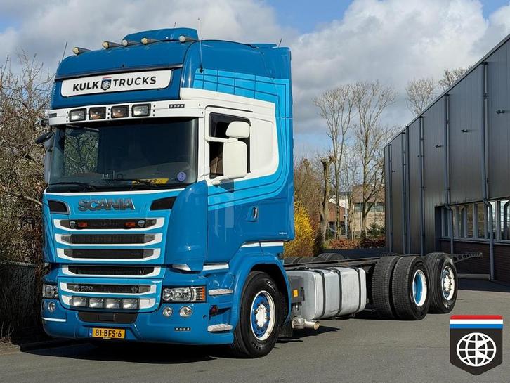 Scania R520 6X2/4 lift- en stuuras - KING OF THE ROAD - WB 5, Auto's, Vrachtwagens, Bedrijf, Te koop, ABS, Airconditioning, Bluetooth