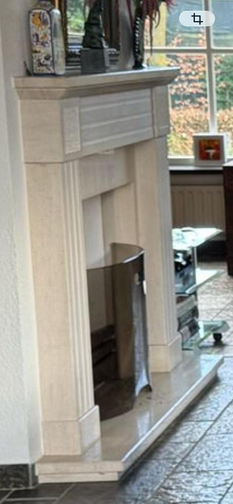 Schouw Marmer, Huis en Inrichting, Haarden, Ophalen, Gebruikt, Vrijstaande haard, Overige soorten