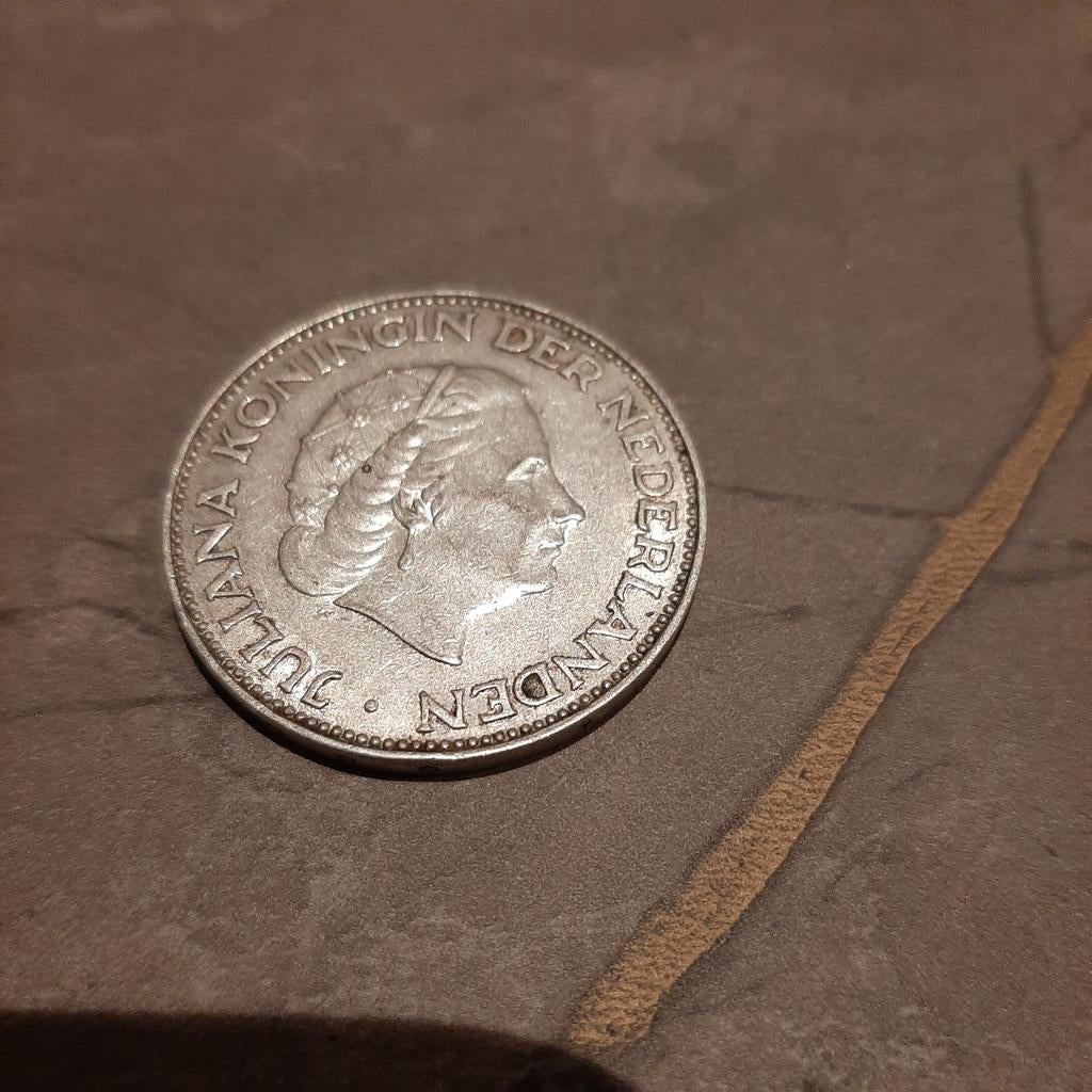 2,5 Gulden Juliana 1960 Zilver, Postzegels en Munten, Munten | Nederland, Koningin Juliana, Zilver, Ophalen of Verzenden, Losse munt