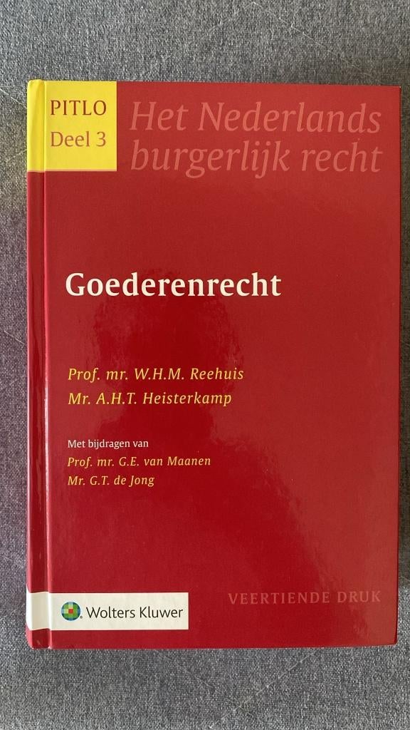 Goederenrecht (Pitlo - 14e druk), Boeken, Studieboeken en Cursussen, Zo goed als nieuw, WO, Gamma, Ophalen of Verzenden