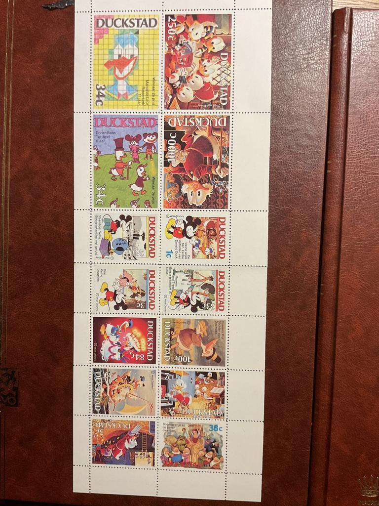 DUCKSTAD  postzegels - compleet vel, Postzegels en Munten, Ophalen of Verzenden