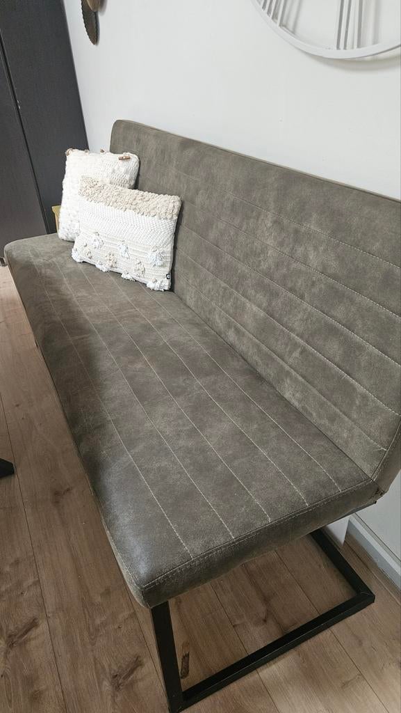 Mosgroen  eetbank 1,70 cm, Ophalen of Verzenden, Gebruikt, Grijs