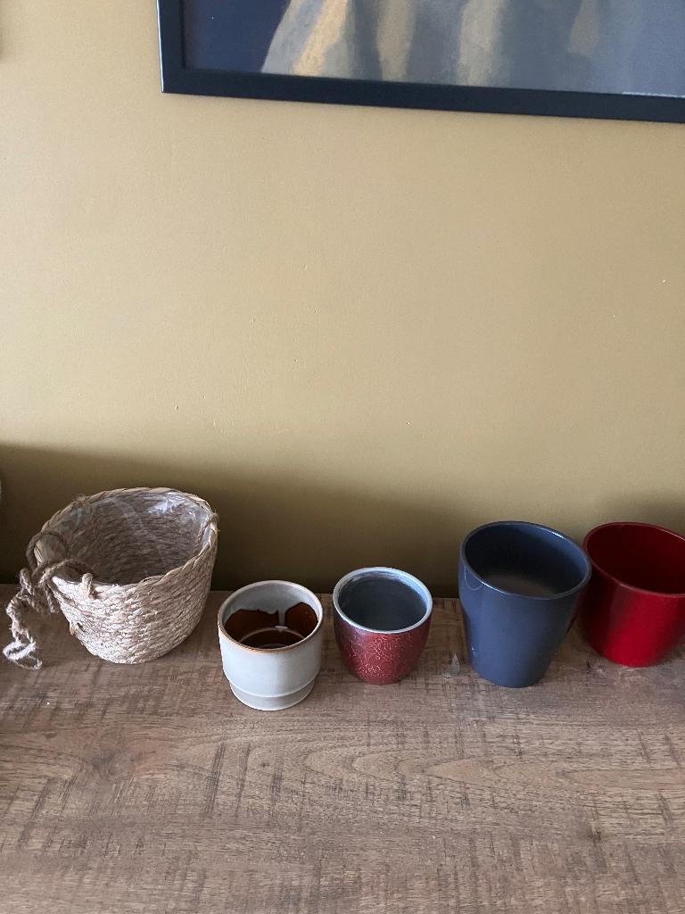 Plantenpotten, Gebruikt, Rond, Ophalen of Verzenden, Balkon