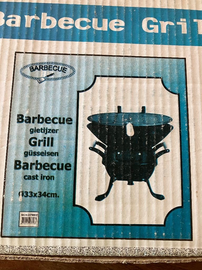 Potkachel Houtskoolbarbecue - 35 cm - Gietijzer, Ophalen of Verzenden, Nieuw, Overige