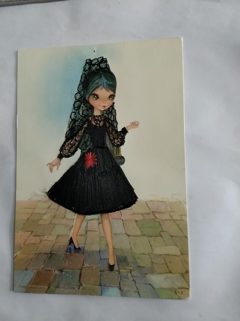 MOOIE SPAANSE DAME, Ophalen of Verzenden, Voor 1920, Klederdracht