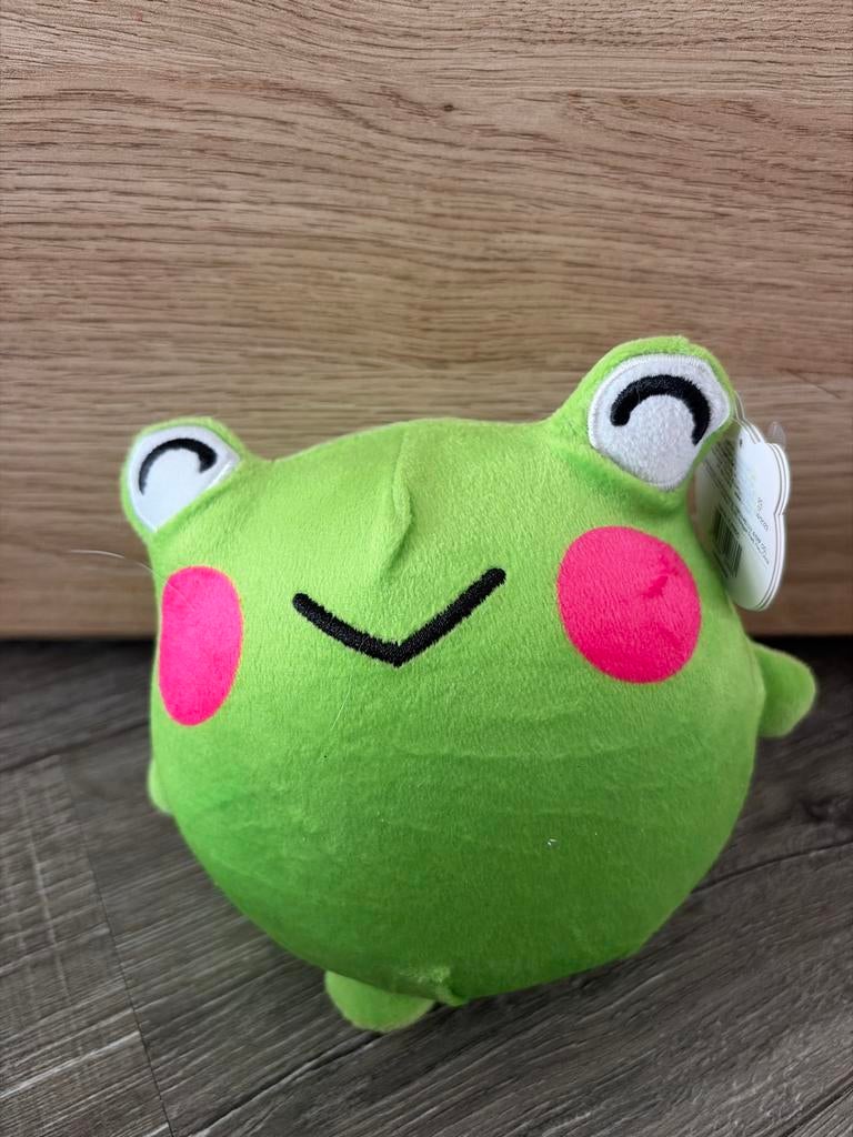 Squishy pluche kussen kikker - 13 cm - nieuw, Kikker, Groen, Nieuw, Ophalen of Verzenden
