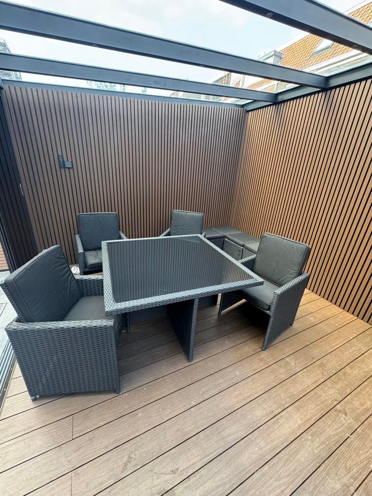 Tuinset 8 persoon, Ophalen, Gebruikt, Eettafel, 8 zitplaatsen