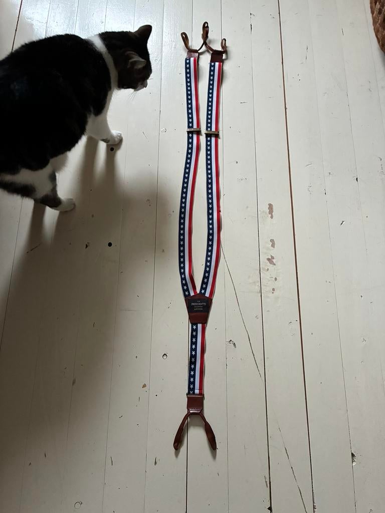 Vintage look president bretels, Ophalen of Verzenden, Zo goed als nieuw, Overige maten