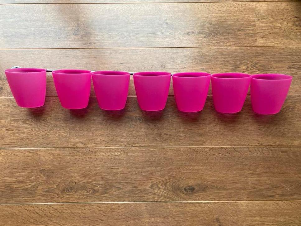 Stang met 7 roze bakjes - Handige opberger, Ophalen, Gebruikt