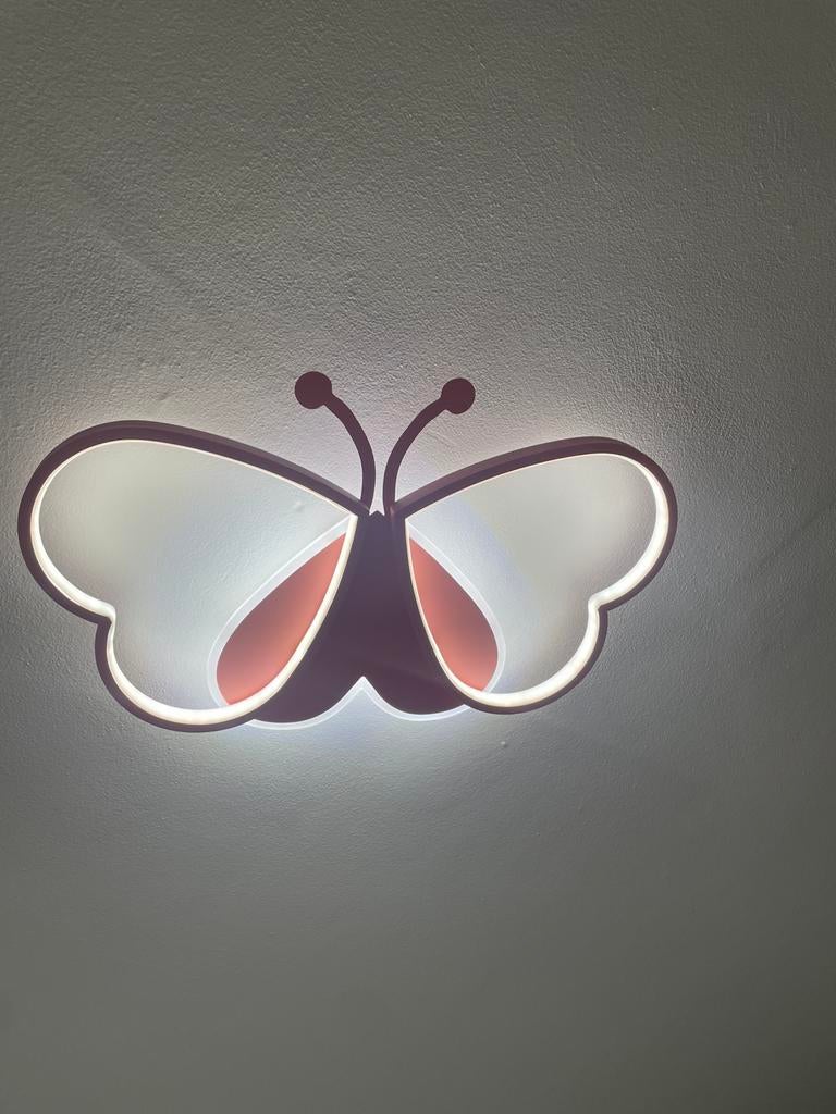 Nieuwe vlinder plafondlamp  led licht, Ophalen of Verzenden, Nieuw, Metaal
