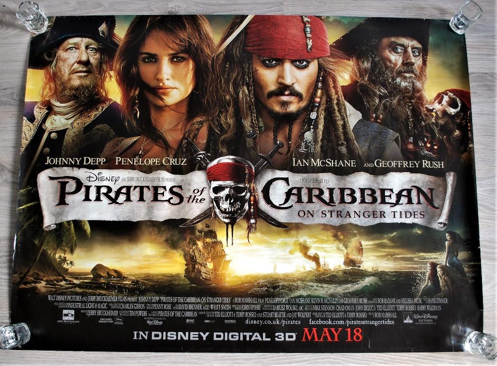 34 Oude Poster Bioscoop Origineel Dubbelzijdig Geprint, Ophalen of Verzenden