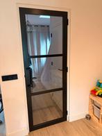 Staallook (hout) binnendeur, Doe-het-zelf en Verbouw, Deuren en Horren, Ophalen, Gebruikt, 80 tot 100 cm, 215 cm of meer