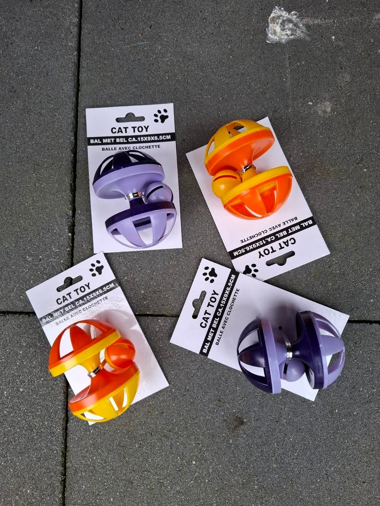 Katten/ kitten/poezen speelgoed met belletjes/bal er in, Dieren en Toebehoren, Ophalen of Verzenden, Nieuw, Speelbal