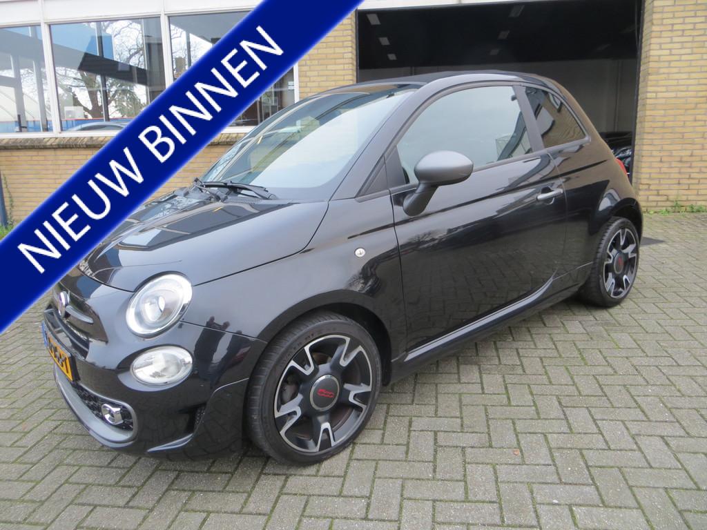 Fiat 500C 0.9 TwinAir Turbo Sport CABRIO-6 BAK-NAVI-CLIMA-NA, Voorwielaandrijving, Gebruikt, Cabriolet, Leder en Stof
