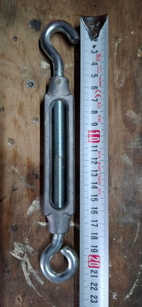 Spanschroef M10 met oog en haak - Verzinkt 20 stuks, Ophalen of Verzenden, Nieuw, 100 tot 250 mm, Overige typen