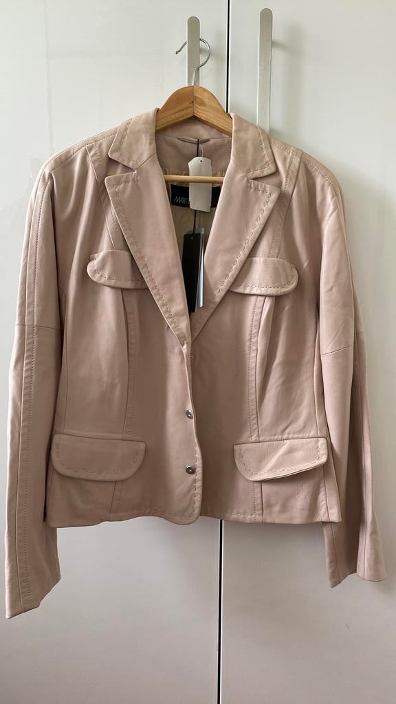 Marccain leren blazer in size 6 Ned maat 44, Ophalen of Verzenden, Zo goed als nieuw, Maat 42/44 (L), Roze