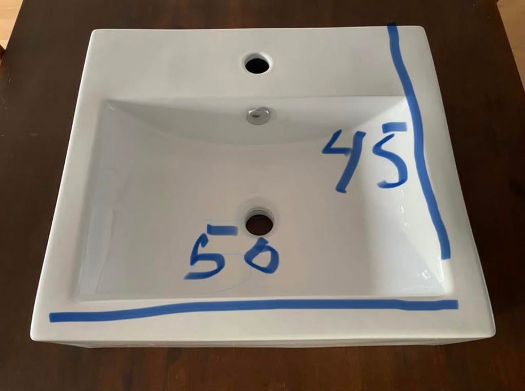 Badkamer wasbak nieuw, Ophalen, 50 tot 100 cm, Zo goed als nieuw, Minder dan 100 cm