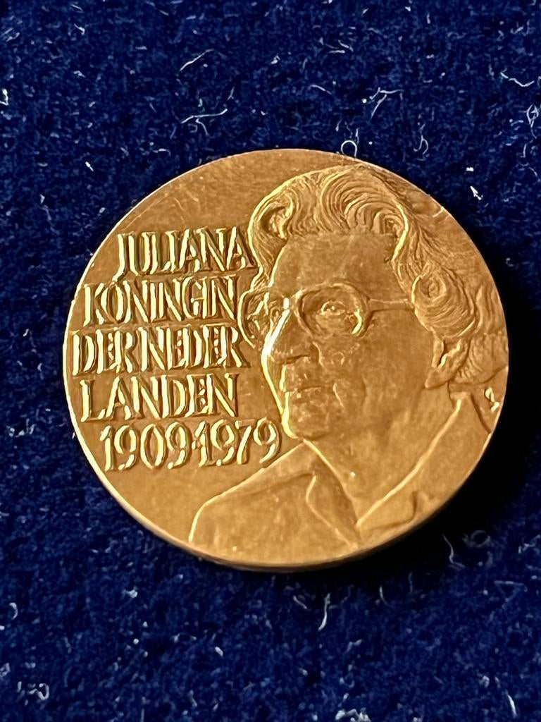 Juliana  70, Postzegels en Munten, Koningin Juliana, Losse munt, Goud, Overige waardes