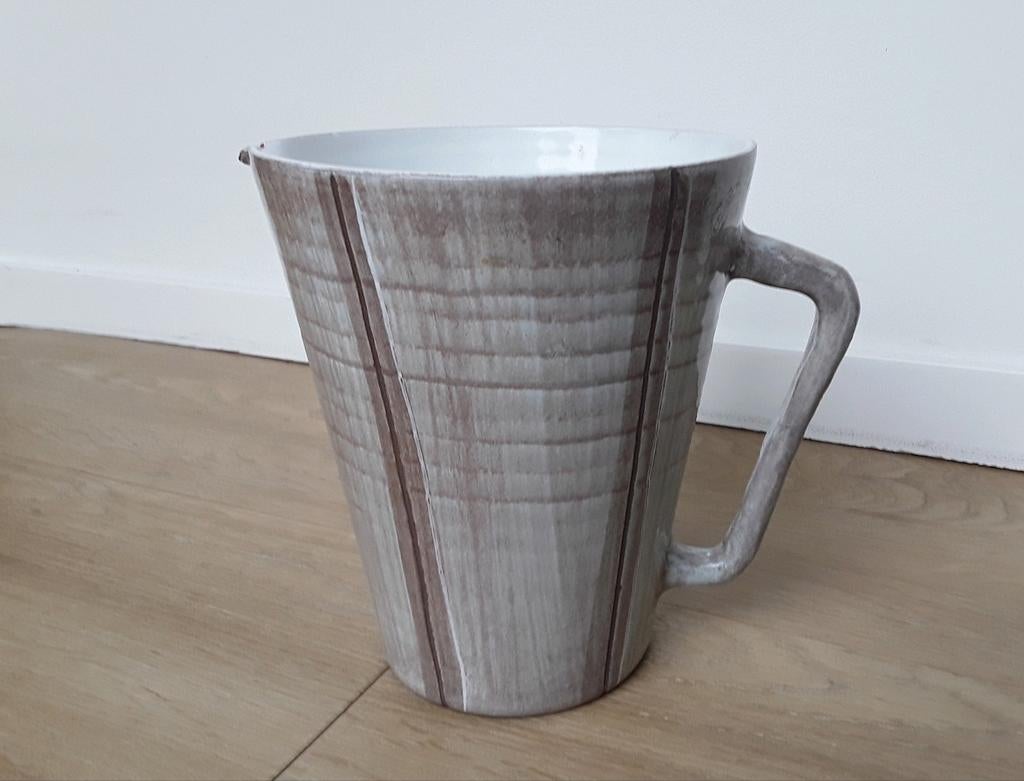 Vintage water/melk kan, Potterie van Werkhooven, Ophalen of Verzenden, Zo goed als nieuw, Aardewerk