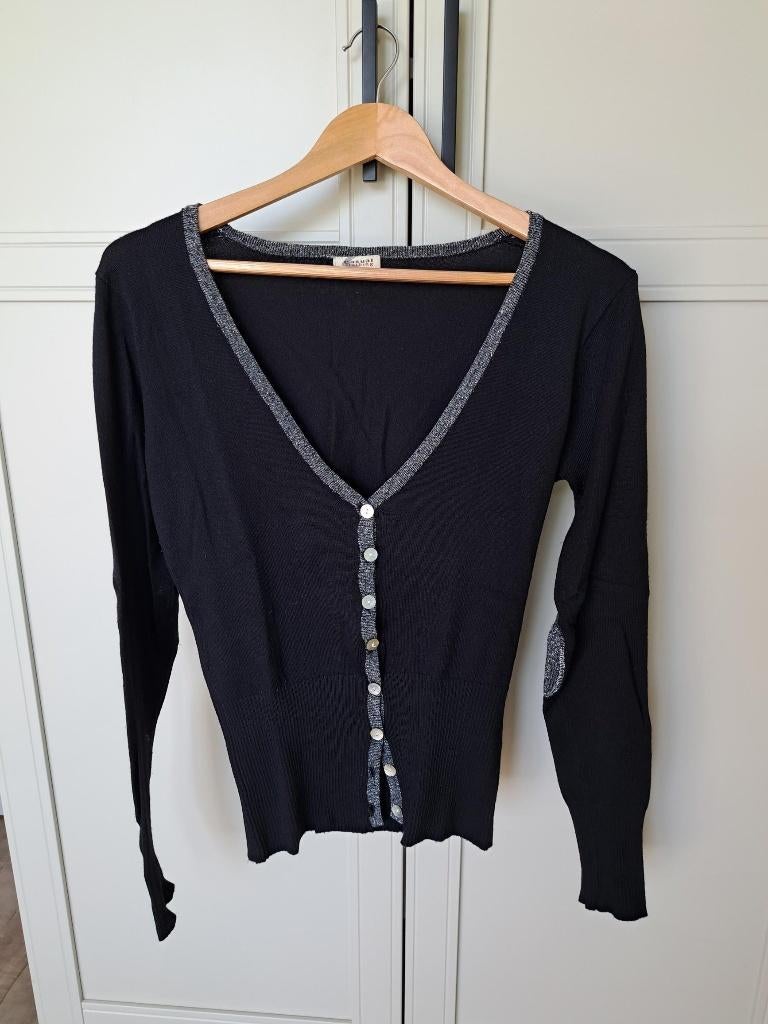Heel mooi zwart vestje met glitterdetail, maat S., Kleding | Dames, Truien en Vesten, Zwart, Casual Ladies, Ophalen of Verzenden