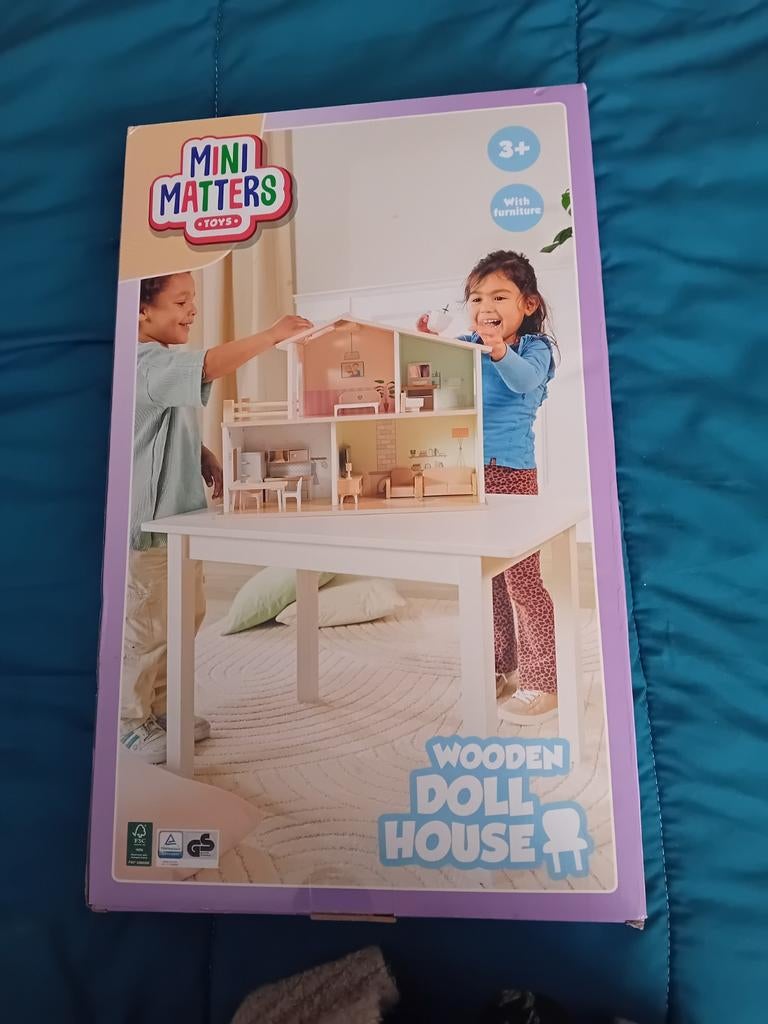 Mini Matters Houten Poppenhuis, Kinderen en Baby's, Speelgoed | Poppenhuizen, Ophalen of Verzenden