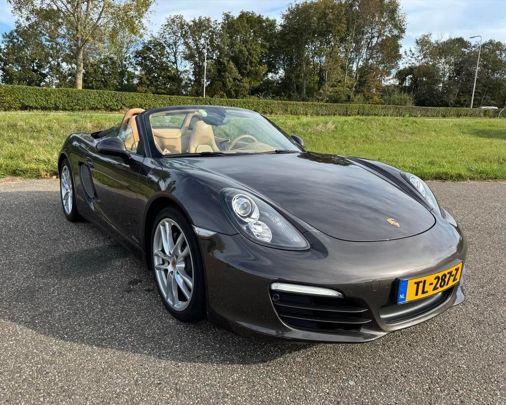 Porsche Boxster 2.7 (981) Handgeschakeld, Auto's, Porsche, Achterwielaandrijving, Beige, Leder, Geïmporteerd