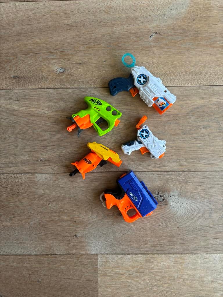 5 mini Nerf guns - perfect voor Nerf battles!, Ophalen, Gebruikt