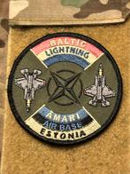 F-35 embleem 322 SQN baltic lightning estonia, Verzenden, Luchtmacht, Nederland, Embleem of Badge
