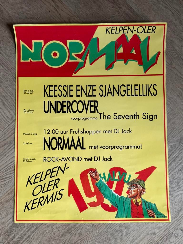 Officiële Tourposter Normaal HALVU (1991!), Rechthoekig Staand, Ophalen of Verzenden, Zo goed als nieuw, A1 t/m A3