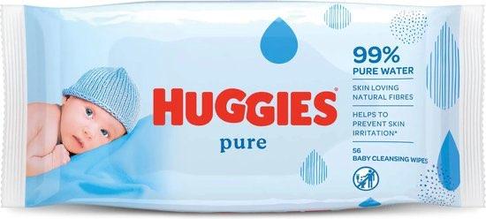 Huggies - Pure - Billendoekjes - 56 babydoekjes, Kinderen en Baby's, Badjes en Verzorging, Verzenden, Nieuw, Overige typen