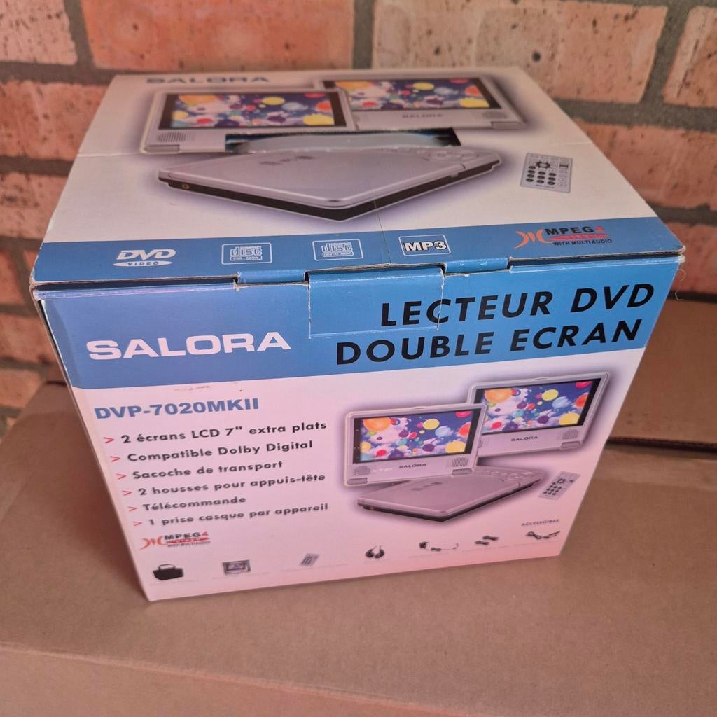 Salora DVP-7020MKII Draagbare DVD Speler met Dubbel Scherm, Ophalen of Verzenden, Overige merken
