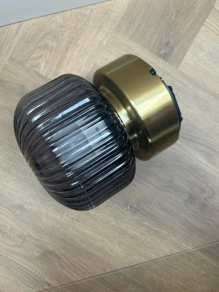 IKEA SOLKLINT wandlamp met rookglas, Ophalen, Zo goed als nieuw, Glas