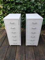 2x Helmer ladeblok IKEA op wielen - wit ladekastje metaal, Huis en Inrichting, Ophalen, Minder dan 50 cm, Gebruikt, 5 laden of meer