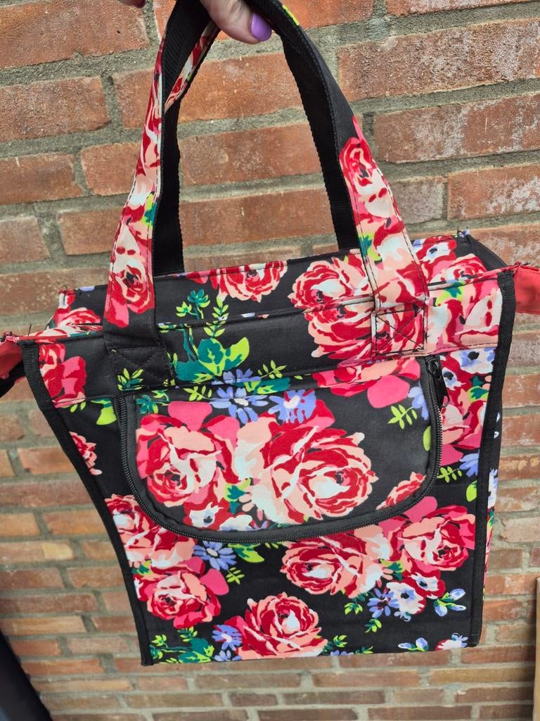 Basil Fietstas Z.G.A.N. - Bloemenprint, Fietsen en Brommers, Fietsaccessoires | Fietstassen, Ophalen of Verzenden, Zo goed als nieuw