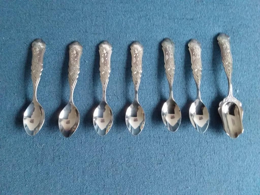 Thee/koffielepels (verzilverd) met suiker lepel, Ophalen of Verzenden, Nieuw, Overige materialen