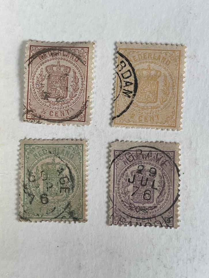 Nvph 13/15/16/17/18 1/2 1/2/21/2 cent,periode t/m 1940, Postzegels en Munten, Postzegels | Nederland, Gestempeld, T/m 1940, Ophalen of Verzenden