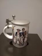 Oude bierpul met tinnen deksel, Ophalen of Verzenden