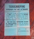 Mobilisatie Poster Nederlands Leger 1915, Verzamelen, Ophalen of Verzenden, Luchtmacht, Nederland, Foto of Poster