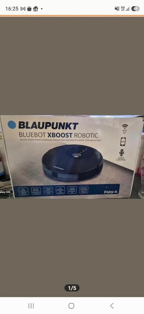 Robotstofzuiger met dweilfunctie - Blaupunkt Bluebot XBOOST, Ophalen, Zo goed als nieuw, Robotstofzuiger